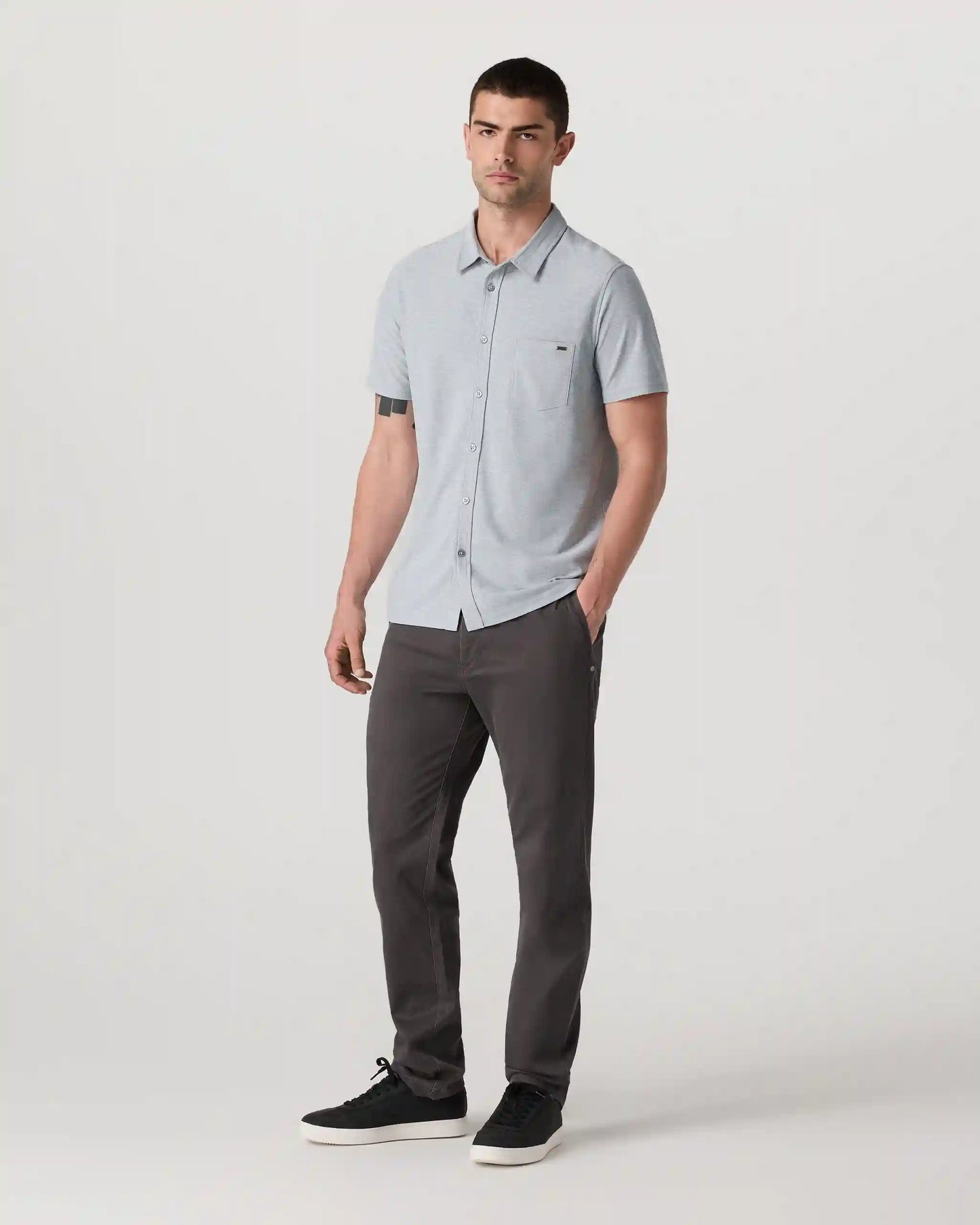 Short Sleeve Ace Button Down